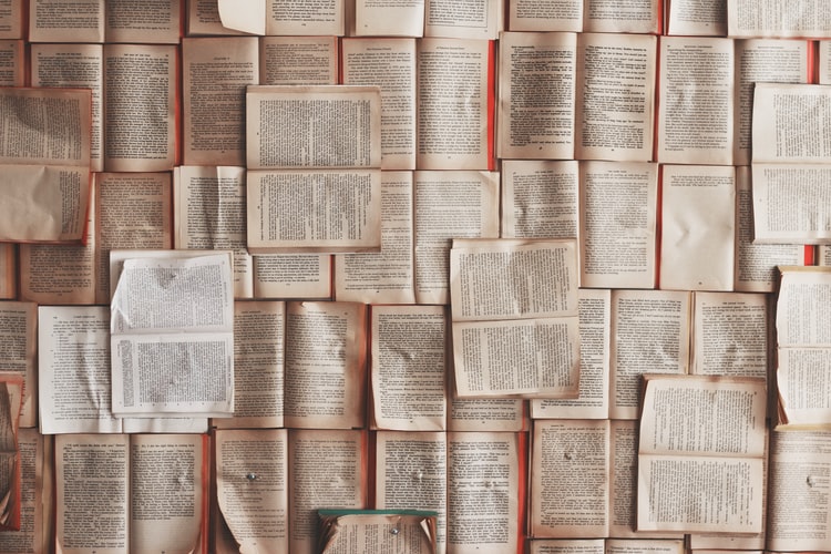 Background image of books